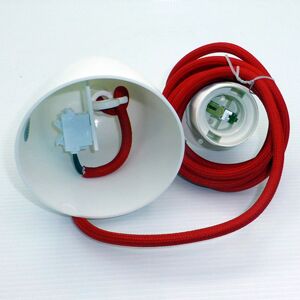 1.8m Ceiling Pendant Lamp Holder E27 Red
