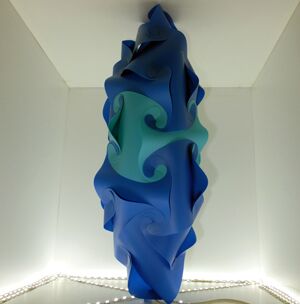 Double Cone Puzzles Lamp M - 24 Blue - 6 Turquoise