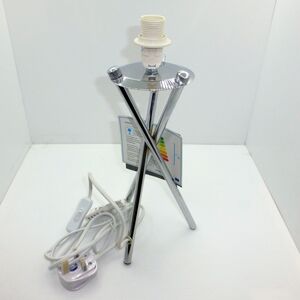 Hourglass Metal Crome Lamp Base E14