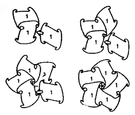 5 Components linked to create a Rosette